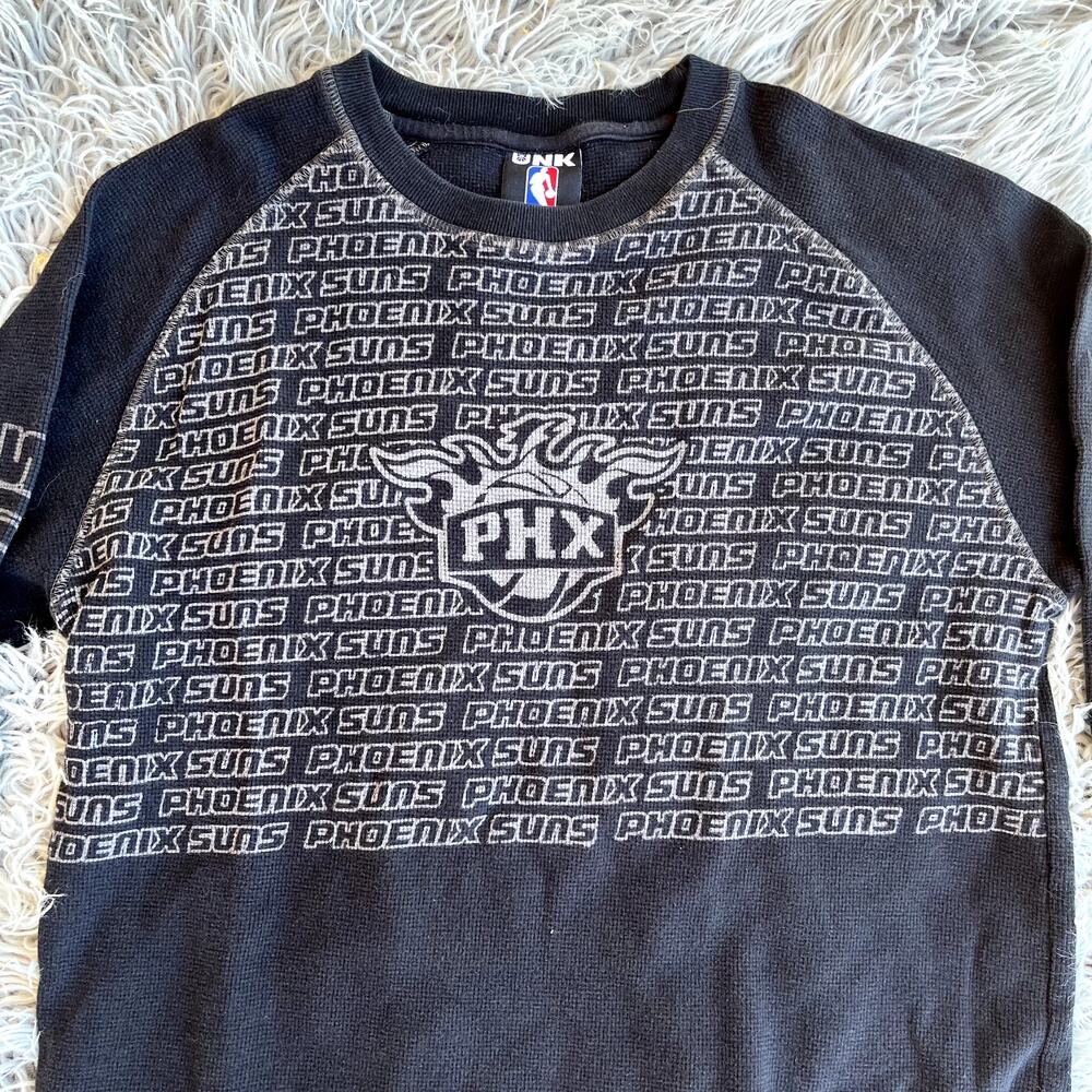 UNK NBA Phoenix Suns Logo Raglan Sleeve Thermal Pullover Shirt Mens M Cotton